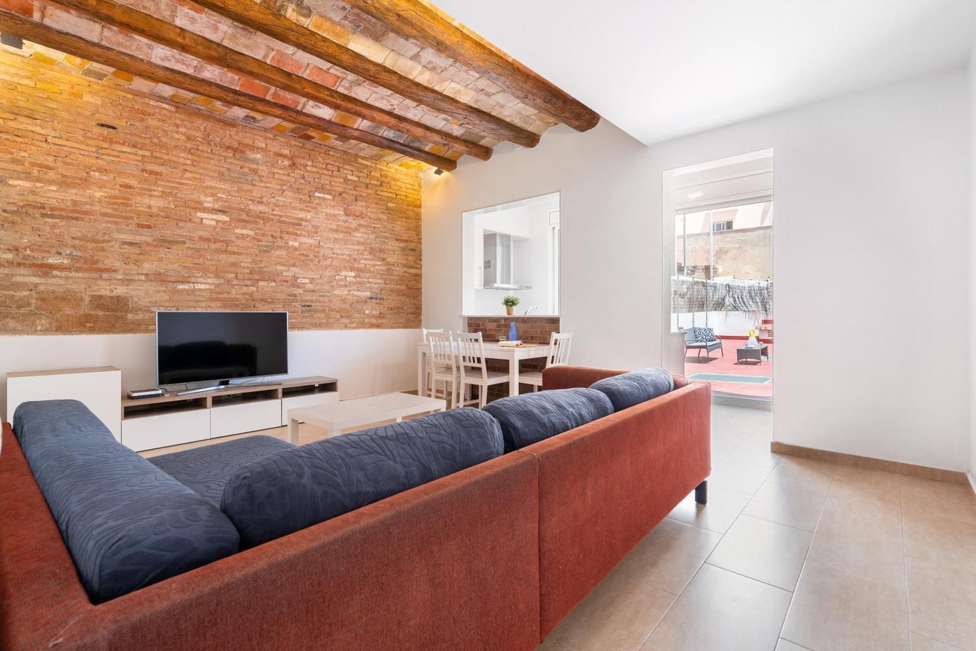 Appartement Grcia Charm Sunlit Terrace, Ac & Exposed Brick *